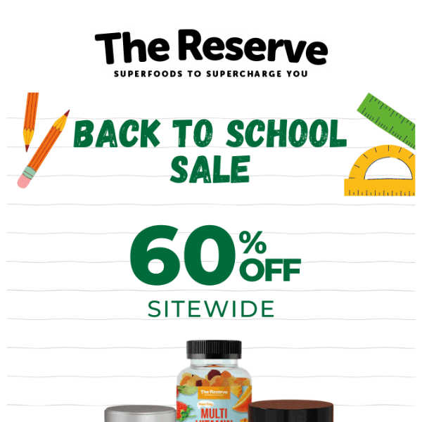 60%OFF Back To School Sale! 🤓