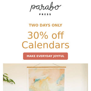 Photo Calendars are 30% off!