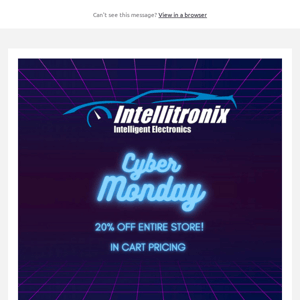 Cyber Monday --20% off sitewide