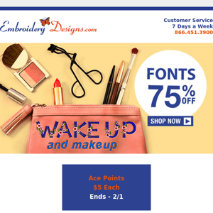 Font Clearance Sale 75% Off + January Design Sale $1.99 Each!