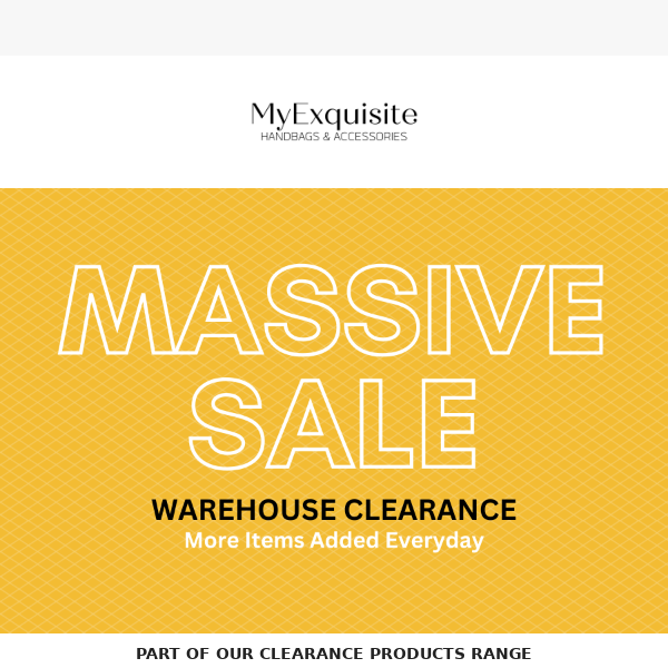 Warehouse Clearance SALE