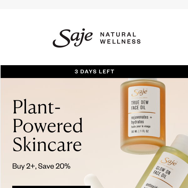 Don't miss: 20% off skincare 🧖‍♀️
