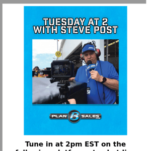 Tuesday @ 2 w/ MRN's Steve Post!