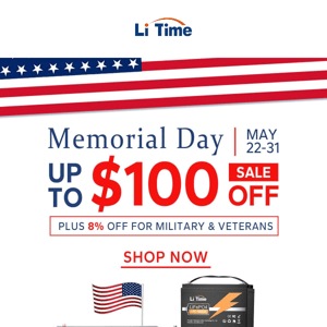 🔥Hurry! Memorial Day Sale Ends Soon! Save Up to $100.