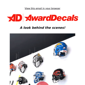 A look inside Award Decals, Custom Helmet Decal Manufacturing!