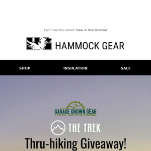 A Thru-hiking Giveaway! Enter to Win.