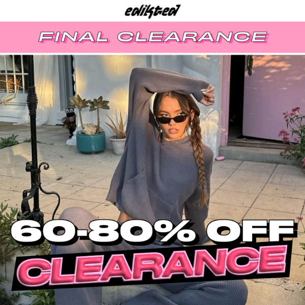 60-80% OFF ALL CLEARANCE 📣