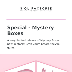 Save $100 with a Mystery Box - Limited Stock so be QUICK!