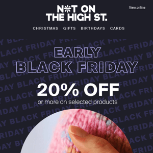 20% off (or more!) with early Black Friday offers
