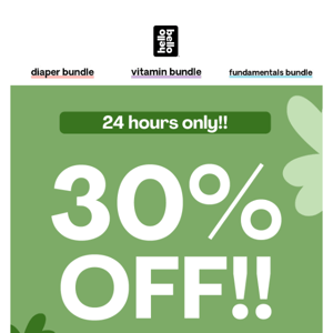 FLASH SALE! 30% off for St. Paddy’s Day! 🍀