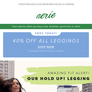 LAST CHANCE for 40% off all leggings... don't 😴