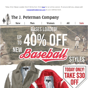 Up to 40% Off New Baseball Styles!