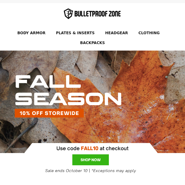 [FALL SEASON SALE]: Get 10% OFF Protective Gear Storewide!