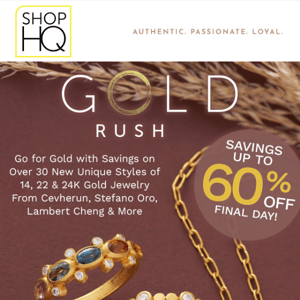 GOLD RUSH FINAL DAY! Up to 60% OFF Jewelry