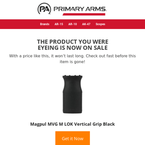 💲 Price drop! Magpul MVG M LOK Vertical Grip Black is now on sale… 💲
