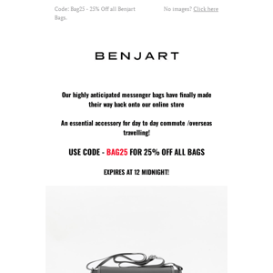 Benjart - 2023 Messenger Bags - Now Live Via Benjart.com