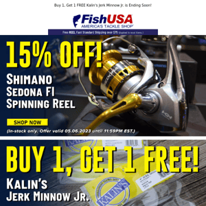 Shimano Sedona FI Spinning Reel is 15% Off But This Ends Tonight!