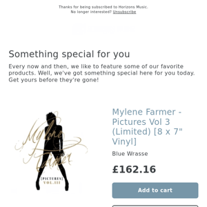 ONLY 15 AVAILABLE! Mylene Farmer - Pictures Vol 3 (Limited) [8 x 7" Vinyl]