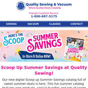 Scoop Up Summer Savings at Quality Sewing