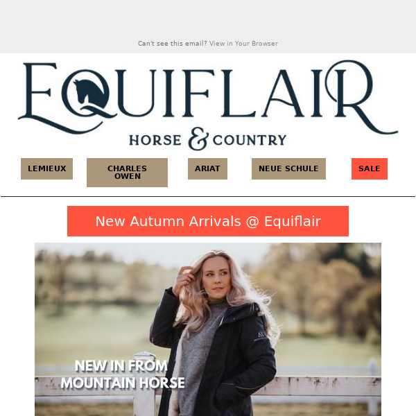 New Arrivals at Equiflair - Now In Stock