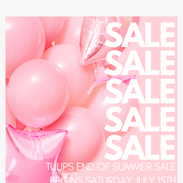 SURPRISE! WE'RE HAVING OUR SUMMER WAREHOUSE SALE!!!