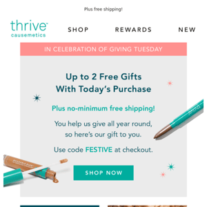 Get Up to 2 Free Gifts With Your Purchase