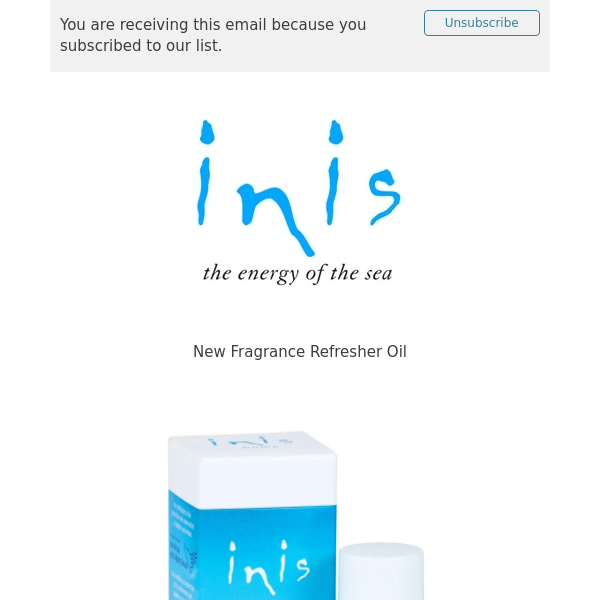 New Inis Fragrance Refresher Oil