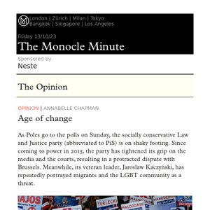 The Monocle Minute – Friday 13 October 2023