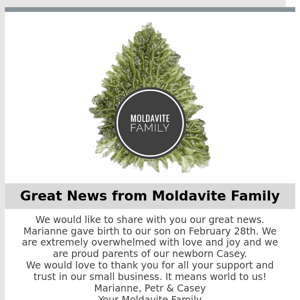 Great News from Moldavite Family