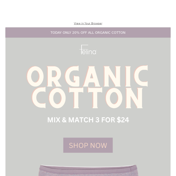 New Organic Cotton Panties ☁️