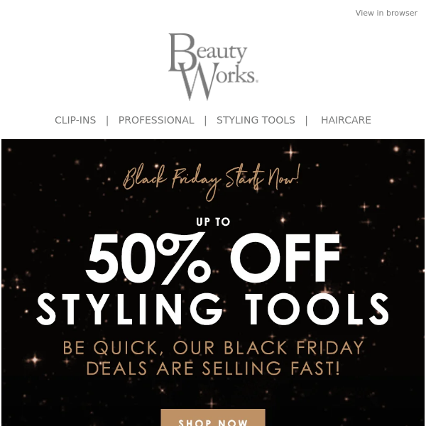 Up to 50% off styling tools?! You're welcome 😁