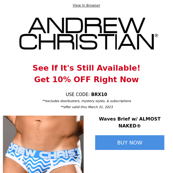 NWT Andrew Christian Medium Trophy Boy Brief Jock Almost Naked Underwear  Black