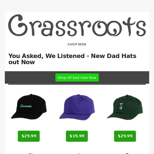 We got the DAD HATS!!!