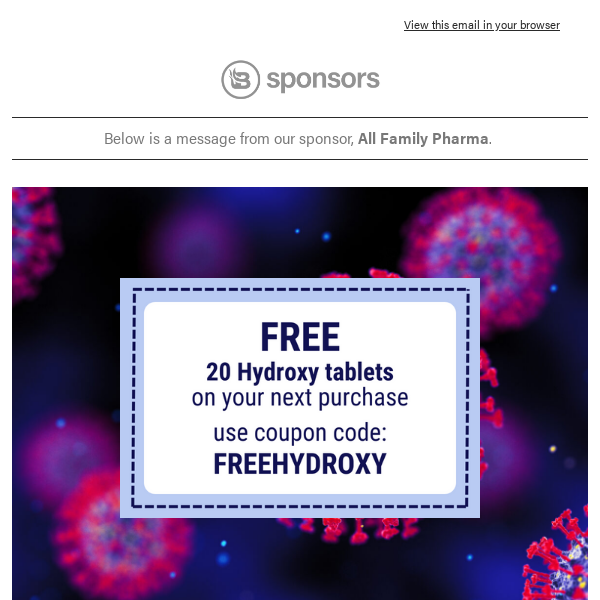 Act Fast Get Your Free Hydroxychloroquine…