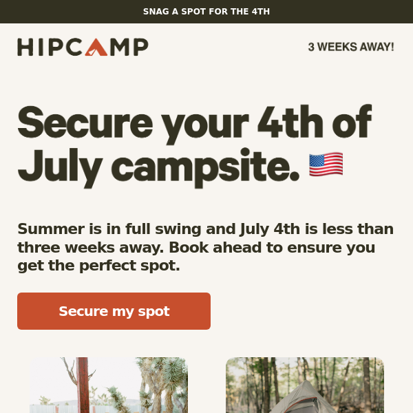 Now's the time to book for the 4th 🇺🇸