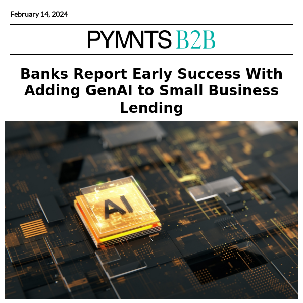 Banks, GenAI and SMB Lending