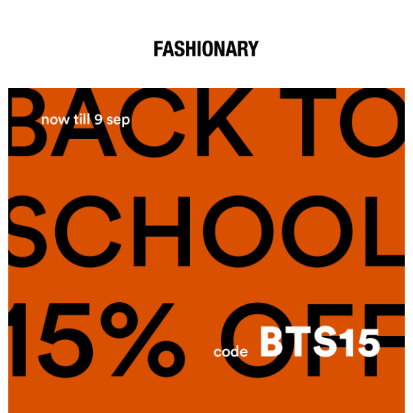 BACK TO SCHOOL 15% OFF SITEWIDE