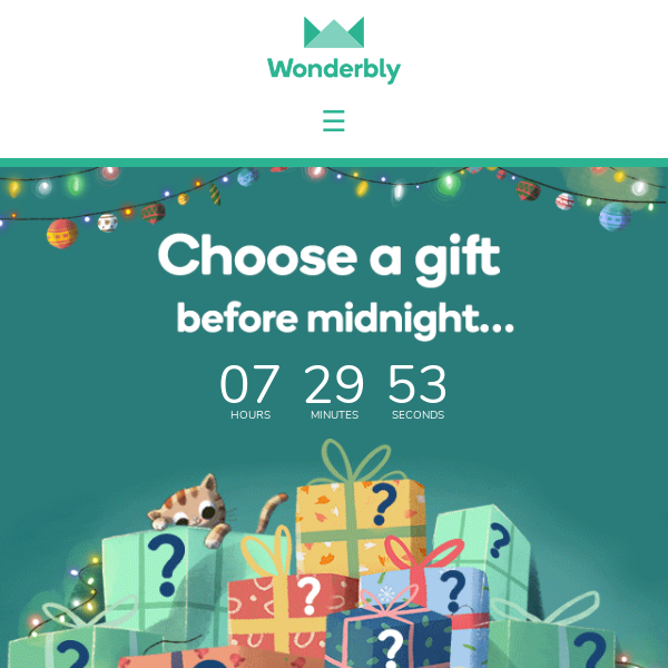 Quick! Your gift vanishes at midnight! ⏰

