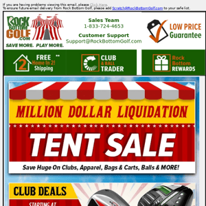 🎪💲 MASSIVE Tent Sale Starts NOW | SAVE On Clubs, Bags, Balls, Footwear & MORE
