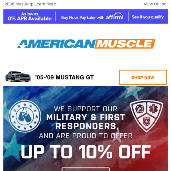 Savings for Military & First Responders