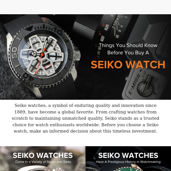 Everything You Need to Know Before Investing in a Seiko Watch