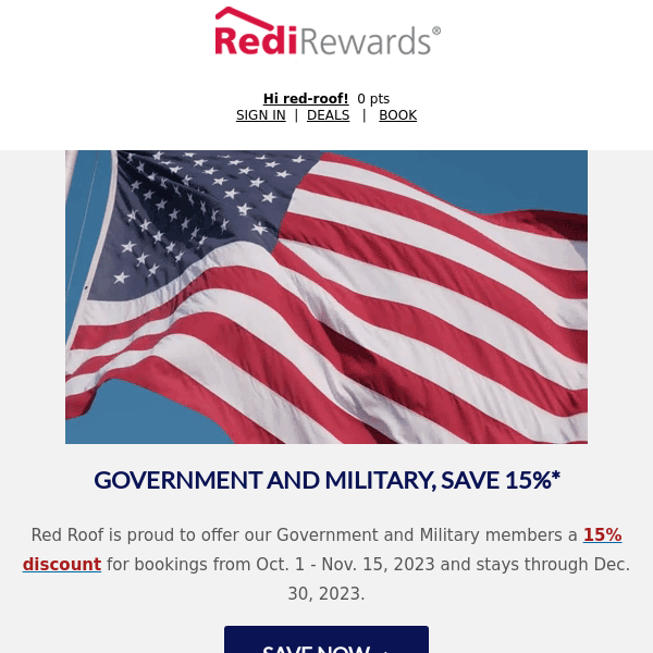 Exclusive 15% Military Discount at Red Roof Hotels Nationwide 🏨