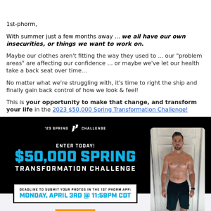 1st Phorm, this is it...