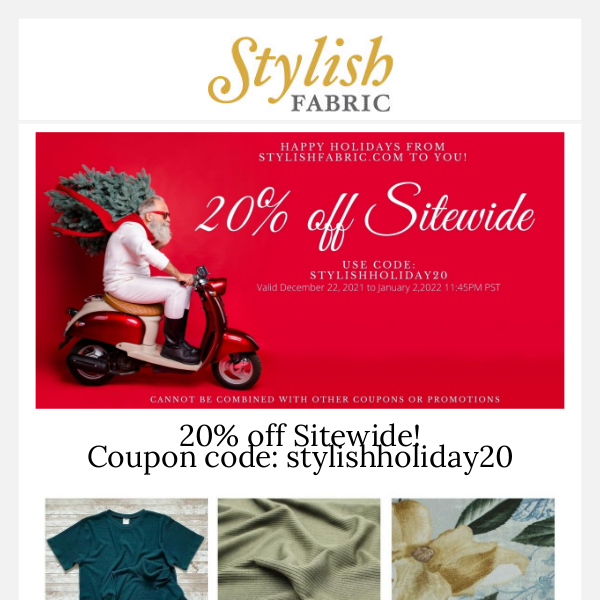 Its a Holiday Miracle! 20% off and more!