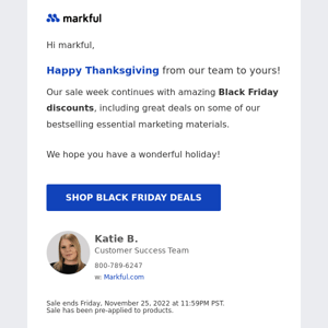 Happy Thanksgiving From Markful