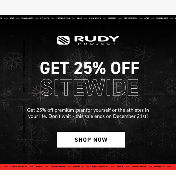 25% Off Rudy Project Premium Eyewear & Helmets