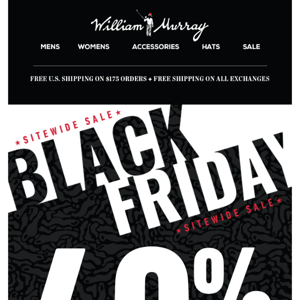 Black Friday Starts Now, Save 40% Site Wide!