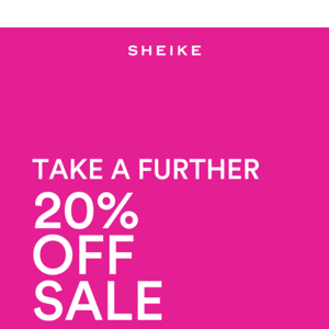 Take A Further 20% Off Sale Starts Now