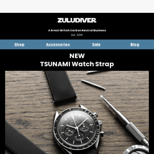 🌊 Introducing the ZULUDIVER TSUNAMI Deployment Watch Strap 🌊