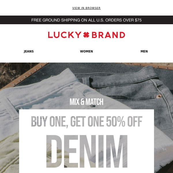 Don't Miss Out On BOGO 50% Jeans